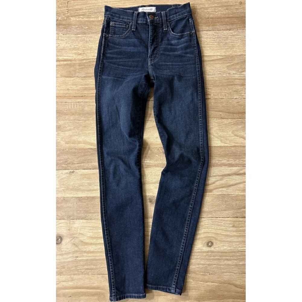 Madewell Women's 10" High Rise Skinny Jeans Blue Dark Wash Size 23 x 28.5